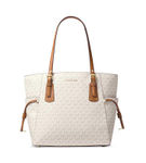 Michael Kors Signature Voyager Tote -  Vanilla with Acorn Accents