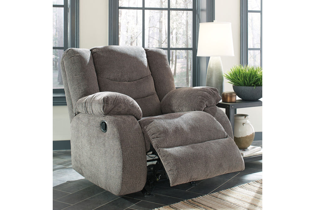 Signature Design by Ashley Tulen-Gray Rocker Recliner- Alternate Room View