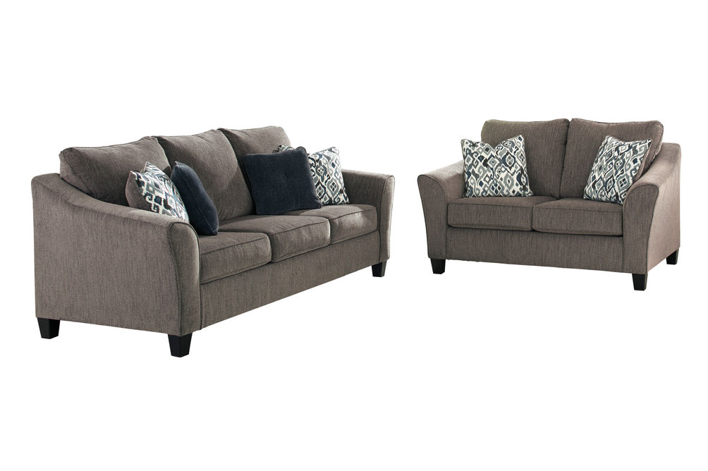 Signature Design by Ashely Nemoli-Slate Sofa and Loveseat