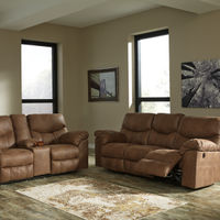 Signature Design by Ashley Boxberg-Bark Reclining Sofa and Loveseat- Room View