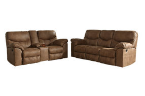 Signature Design by Ashley Boxberg-Bark Reclining Sofa and Loveseat