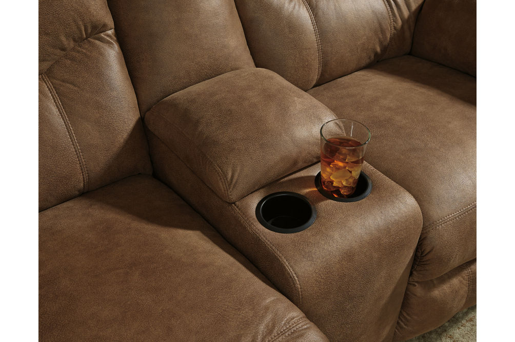 Signature Design by Ashley Boxberg-Bark Reclining Sofa and Loveseat - Cup Holders 