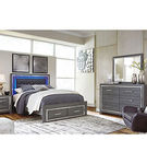 Signature Design by Ashley Lodanna 6-Piece Queen Bedroom Set- Heaboard Lighting