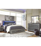 Signature Design by Ashley Lodanna 6-Piece King Bedroom Set- Headboard Lighting