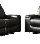 Signature Design by Ashley Kempten-Black Reclining Sofa and Loveseat