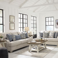 Benchcraft Traemore-Linen Sofa and Loveseat - Room View