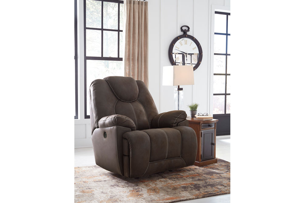 Signature Design by Ashley Warrior Fortress-Coffee Power Rocker Recliner- Room View