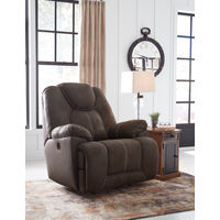 Signature Design by Ashley Warrior Fortress-Coffee Power Rocker Recliner- Room View