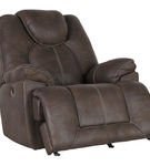 Signature Design by Ashley Warrior Fortress-Coffee Power Rocker Recliner
