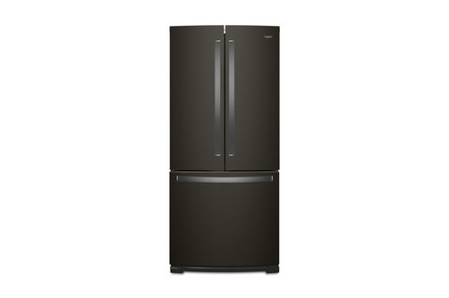Refrigerador/Nevera con Puertas Estilo Frances de 20 Pies Cúbicos Acero Inoxidable Negro de Whirlpool