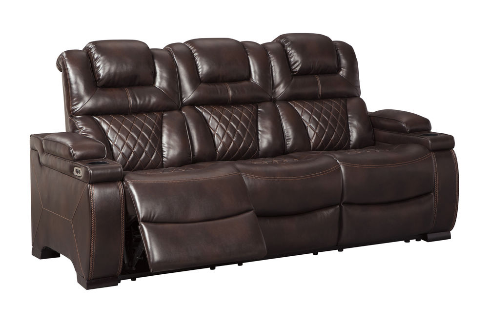 Signature Design by Ashley Warnerton-Chocolate Power Reclining Sofa