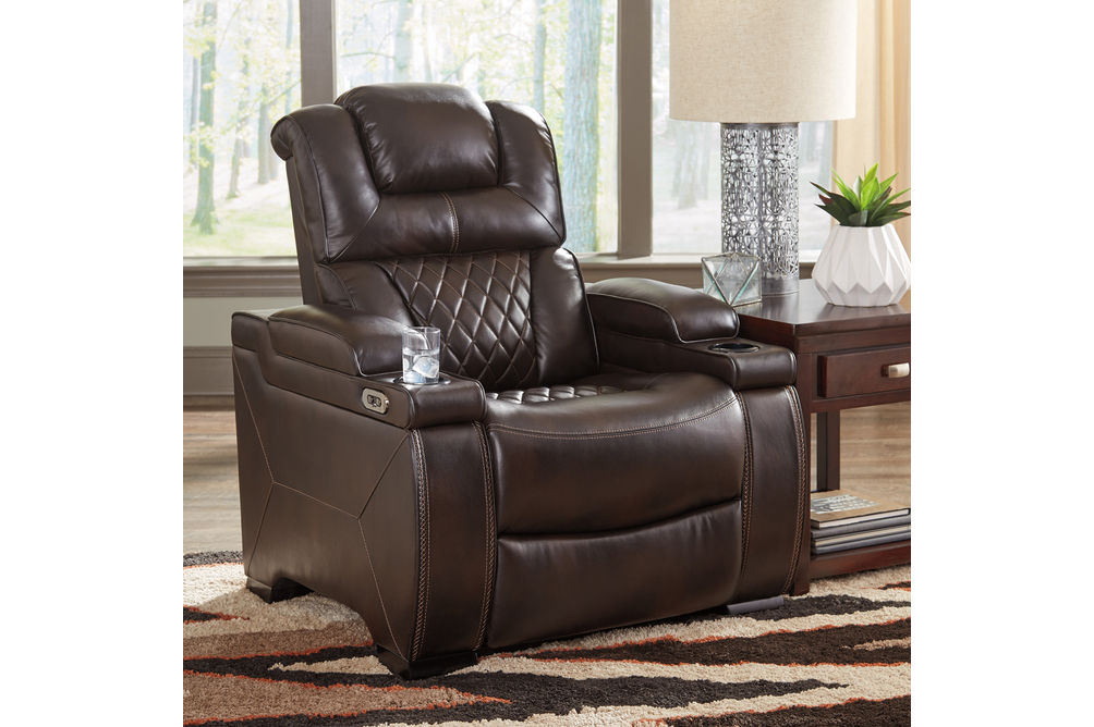 Signature Design by Ashley Warnerton-Chocolate Power Reclining Recliner Room View