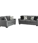 Signature Design by Ashley Waylark-Pewter Sofa and Loveseat