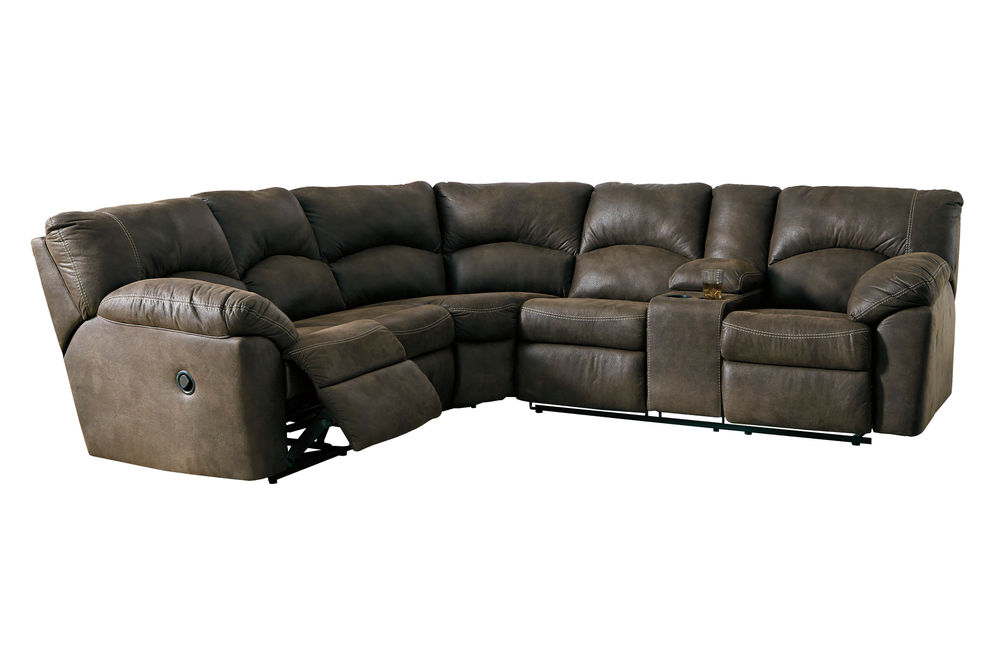 2pc sectional brown leather sofa