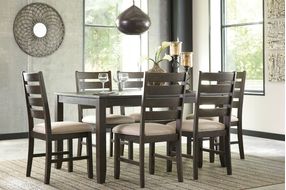 Signature Design by Ashley Rokane 7-Piece Dining Room Set- Sample Room View