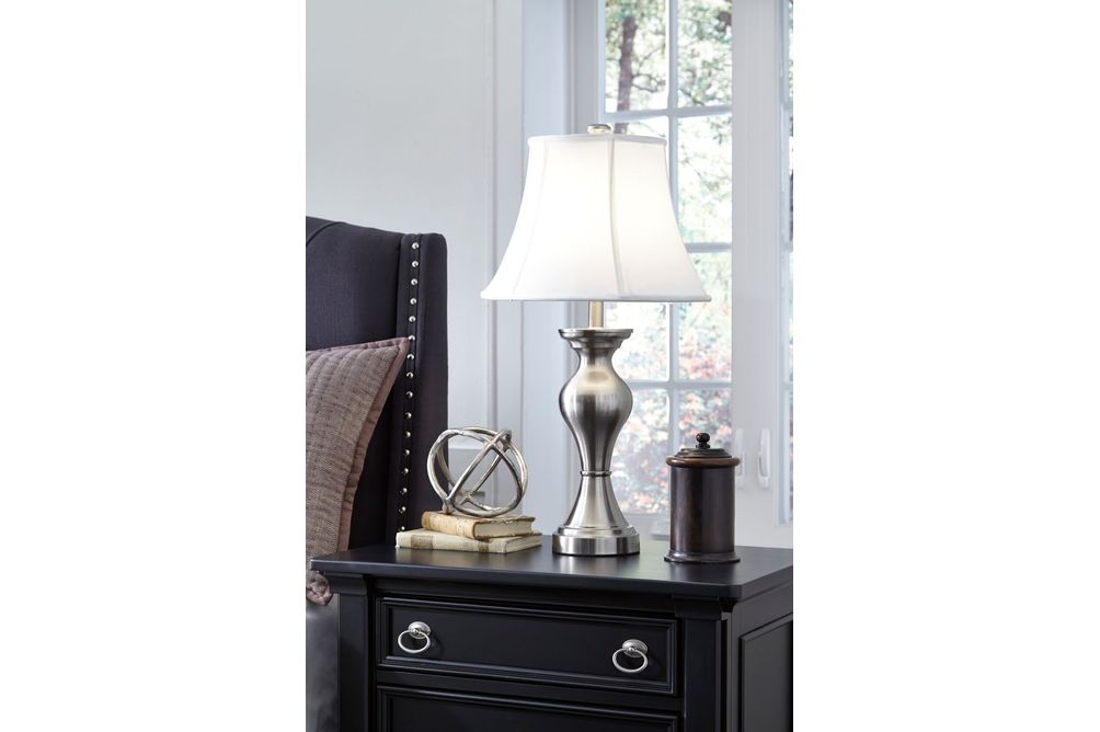 Signature Design by Ashley Rishona Lamp Set- Sample Room View