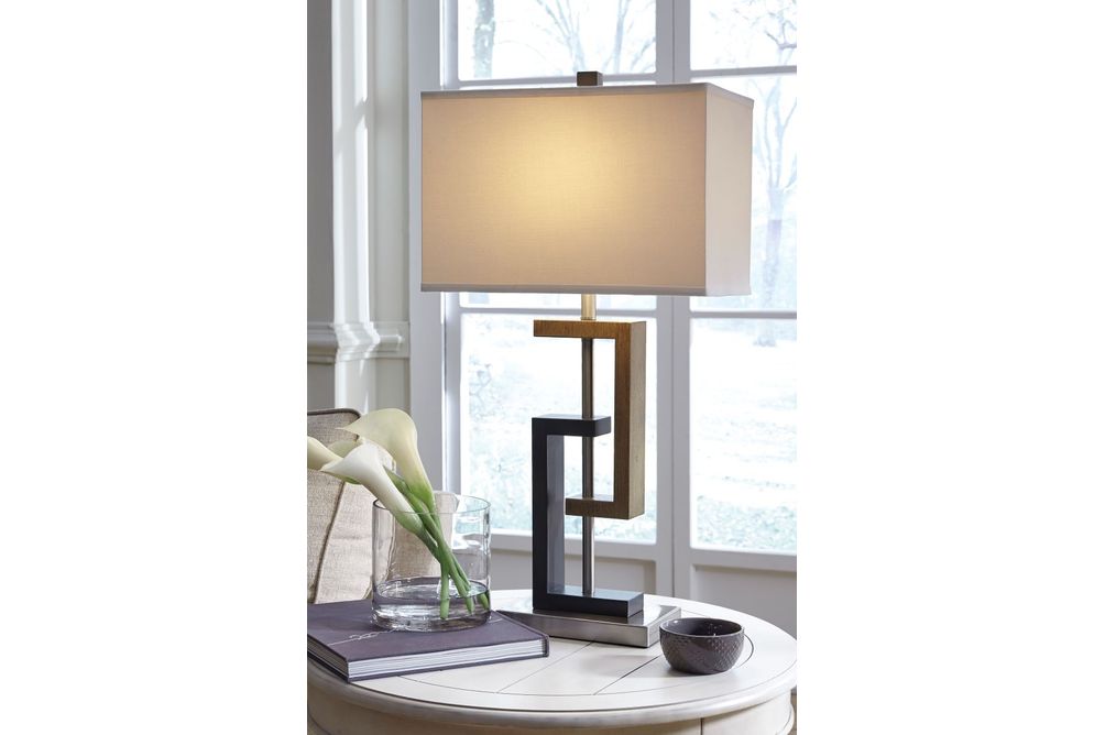 Signature Design by Ashley Syler Lamp Set- Sample Room View