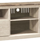 Willowton-Whitewash LG TV STAND W/FIREPLACE OPTION