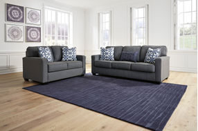 Benchcraft Kiessel Nuvella®-Steel Sofa and Loveseat