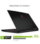 MSI 15.6 Inch i7-9750H Gaming Laptop- Back View 