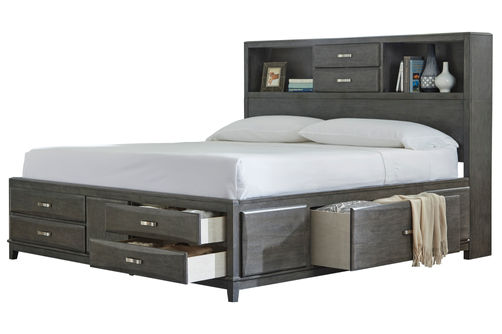 Signature Design by Ashley Caitbrook Platform King Bed- Open Drawers