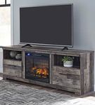 Signature Design by Ashley Derekson 71 Inch Electric Fireplace TV Stand- Room View