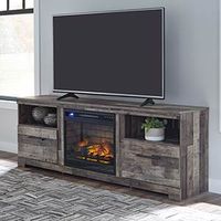 Signature Design by Ashley Derekson 71 Inch Electric Fireplace TV Stand- Room View