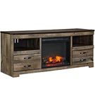 Signature Design by Ashley Trinell 63 Inch Electric Fireplace TV Stand