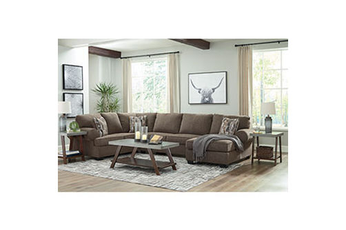 Signature Design By Ashley Palemore Mocha 3 Piece Sectional