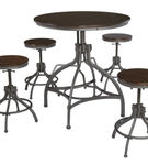 Signature Design by Ashley Odium 5-Piece Counter Height Dining Set