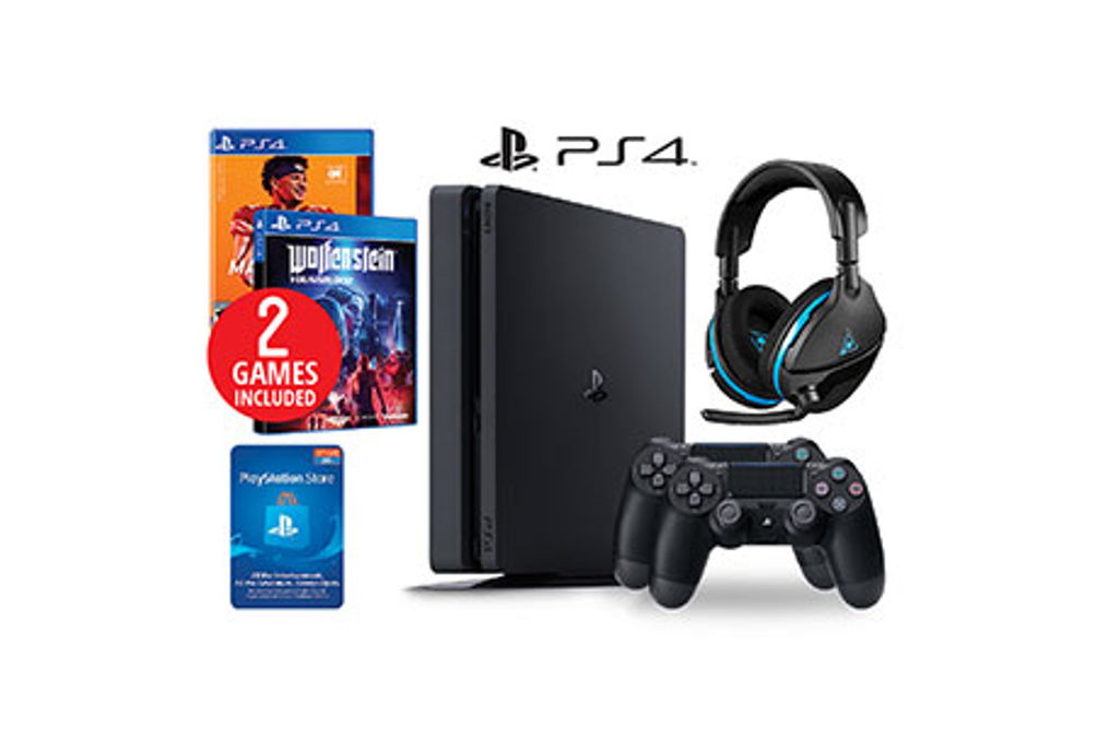 Sony PlayStation 4 Slim 1TB Video Game Console - Madden 20 & Wolfenstein Youngblood Mega Bundle