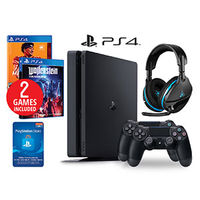 Sony PlayStation 4 Slim 1TB Video Game Console - Madden 20 & Wolfenstein Youngblood Mega Bundle