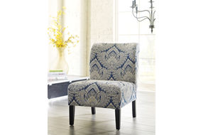 Signature Design by Ashley Honnally - Sapphire  Accent Chair - Sample Room View