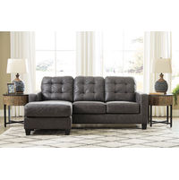 Benchcraft Venaldi-Gunmetal Sofa Chaise - Room View