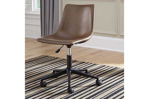 Signature Design by Ashley Brown Swivel Home Office Desk Chair- Room View