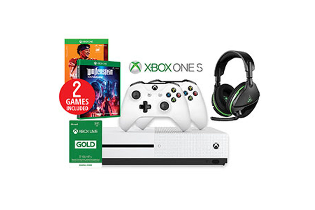 Microsoft Xbox One S 1TB Video Game Console - Madden 20 & Wolfenstein Youngblood Mega Bundle