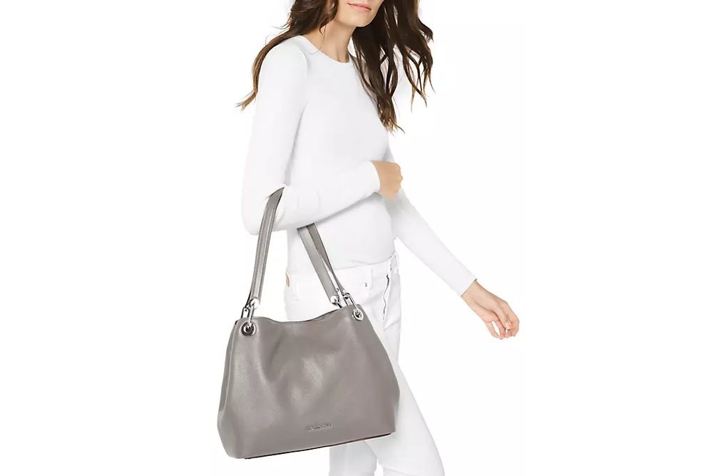 Michael Kors Raven Large Shoulder Tote - Pearl Gray Alternate View