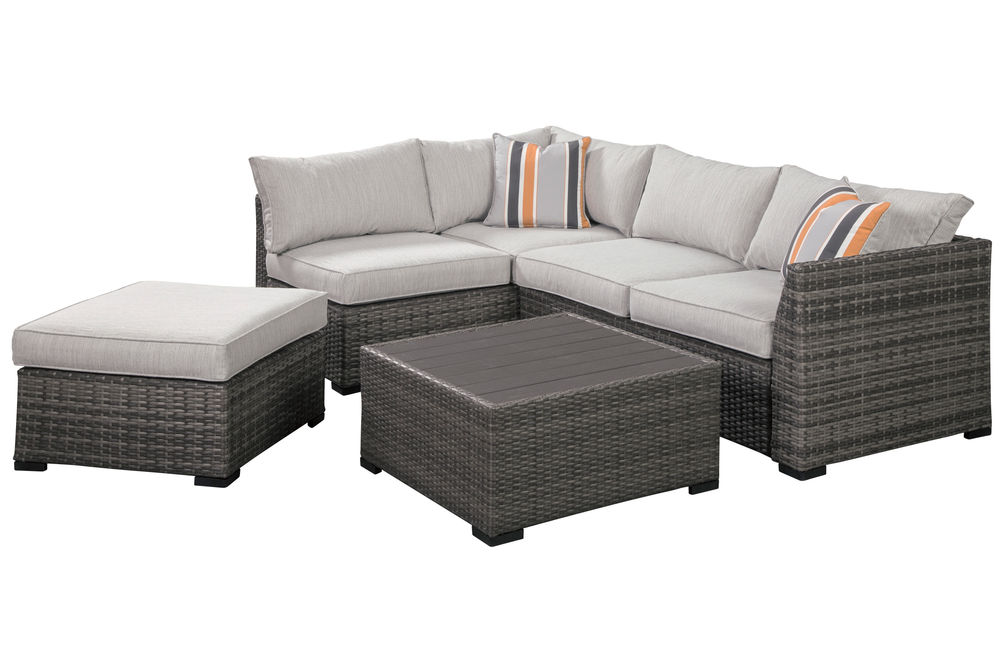 Signature Design by Ashley Cherry Point 4-Piece Outdoor Sectional Set - Piece View