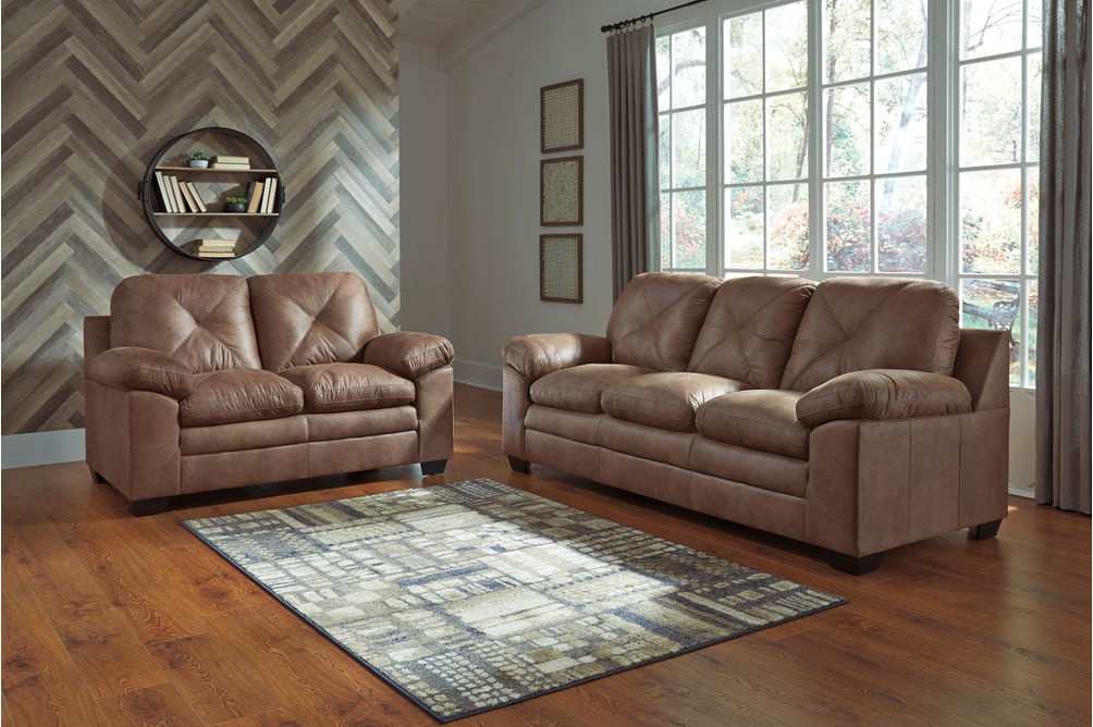 Signature Design by Ashley Speyer-Caramel Sofa and Loveseat- Room View