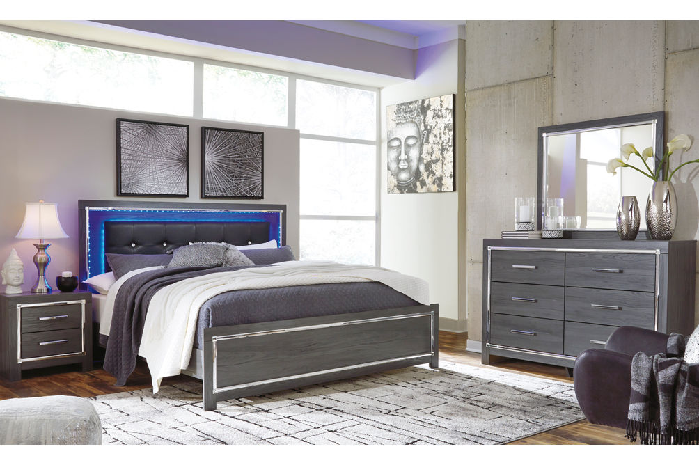 Signature Design by Ashley Lodanna 6-Piece King Bedroom Set - Sample Room View