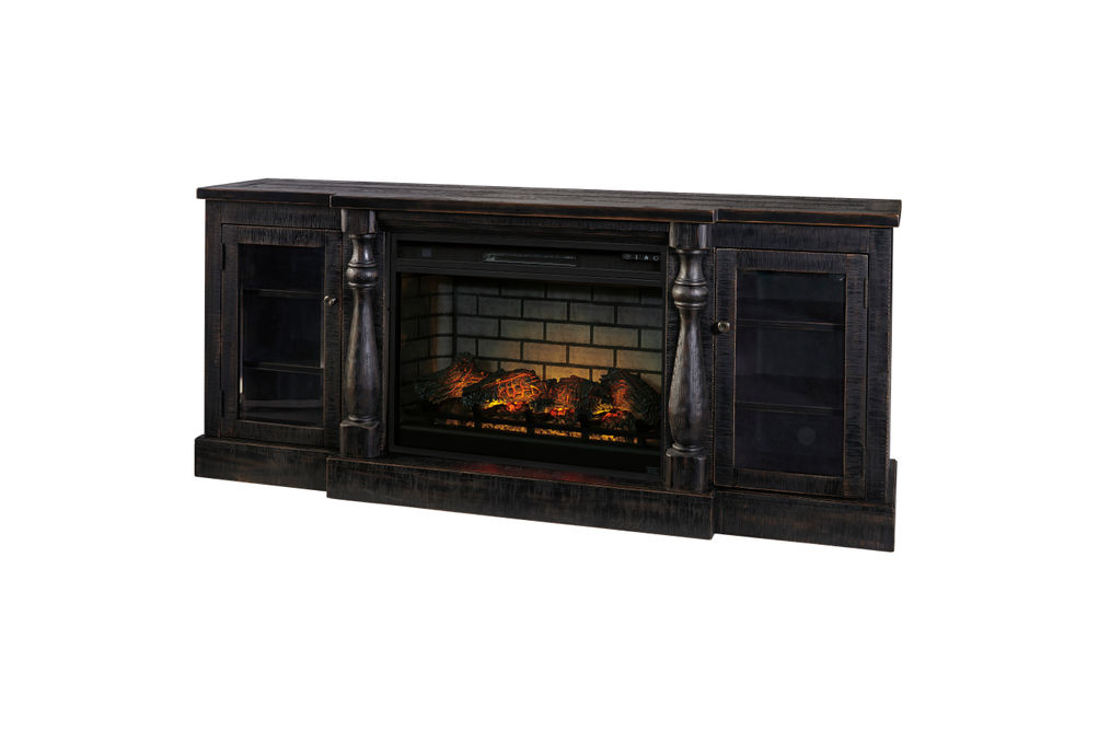 Signature Design by Ashley Mallacar 74 Inch Electric Fireplace TV Stand