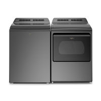 Whirlpool Chrome Shadow 4.8 Cu. Ft. Top Load Washer and 7.4 Cu. Ft. Electric Dryer