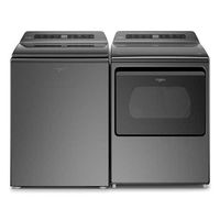 Whirlpool Chrome Shadow 4.8 Cu. Ft. Top Load Washer and 7.4 Cu. Ft. Gas Dryer