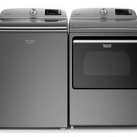 Maytag Metallic Slate 4.7 Cu. Ft. Top-Load Washer and 7.4 Cu. Ft. Electric Dryer