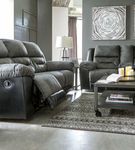 Signature Design by Ashley Earhart-Slate Reclining Sofa and Loveseat - Sample Room View