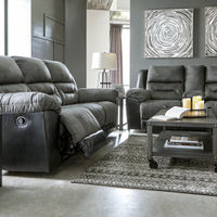 Signature Design by Ashley Earhart-Slate Reclining Sofa and Loveseat - Sample Room View