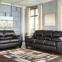 Benchcraft Brazoria-Black Sofa and Loveseat- Room View