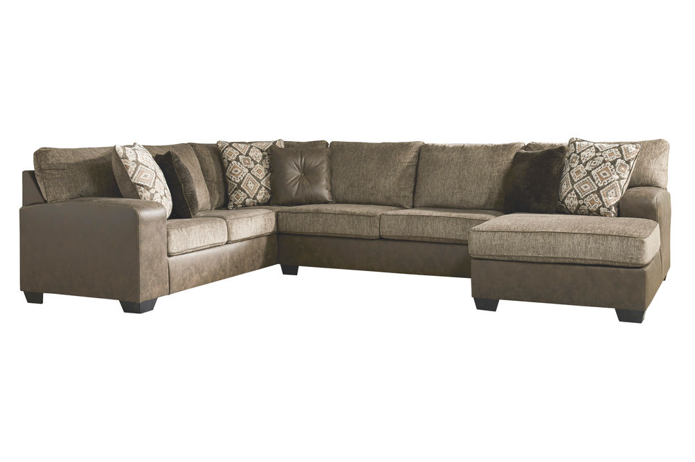 Benchcraft Abalone Chocolate 3-Piece Sectional