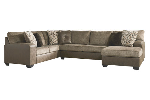 Benchcraft Abalone Chocolate 3-Piece Sectional