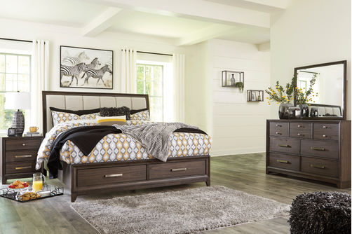 Signature Design by Ashley Brueban 6-Piece King Bedroom Set- Room View